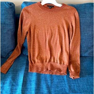 Anne Taylor medium sweater with shimmer. Copper color.
